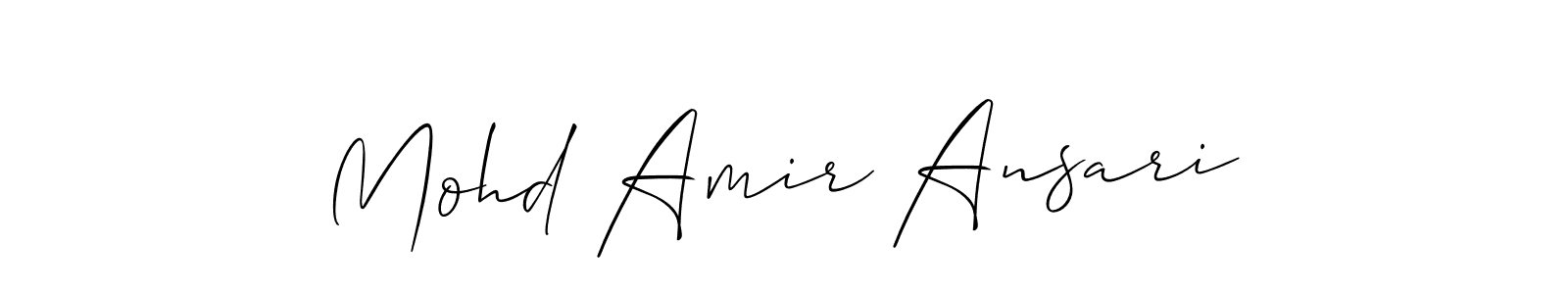 Make a short Mohd Amir Ansari signature style. Manage your documents anywhere anytime using Allison_Script. Create and add eSignatures, submit forms, share and send files easily. Mohd Amir Ansari signature style 2 images and pictures png