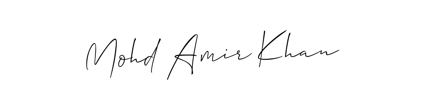 It looks lik you need a new signature style for name Mohd Amir Khan. Design unique handwritten (Allison_Script) signature with our free signature maker in just a few clicks. Mohd Amir Khan signature style 2 images and pictures png