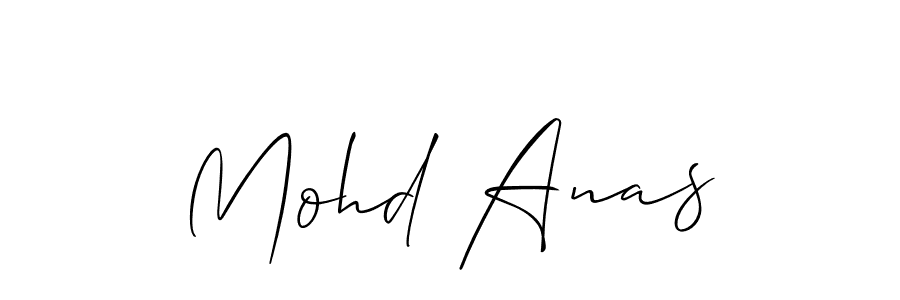 How to make Mohd Anas signature? Allison_Script is a professional autograph style. Create handwritten signature for Mohd Anas name. Mohd Anas signature style 2 images and pictures png