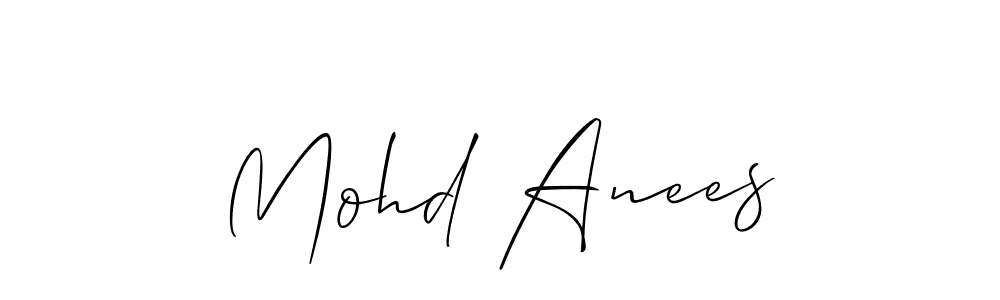 This is the best signature style for the Mohd Anees name. Also you like these signature font (Allison_Script). Mix name signature. Mohd Anees signature style 2 images and pictures png