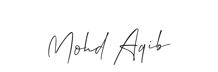 The best way (Allison_Script) to make a short signature is to pick only two or three words in your name. The name Mohd Aqib include a total of six letters. For converting this name. Mohd Aqib signature style 2 images and pictures png