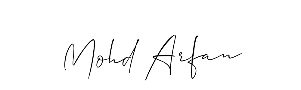 Make a short Mohd Arfan signature style. Manage your documents anywhere anytime using Allison_Script. Create and add eSignatures, submit forms, share and send files easily. Mohd Arfan signature style 2 images and pictures png