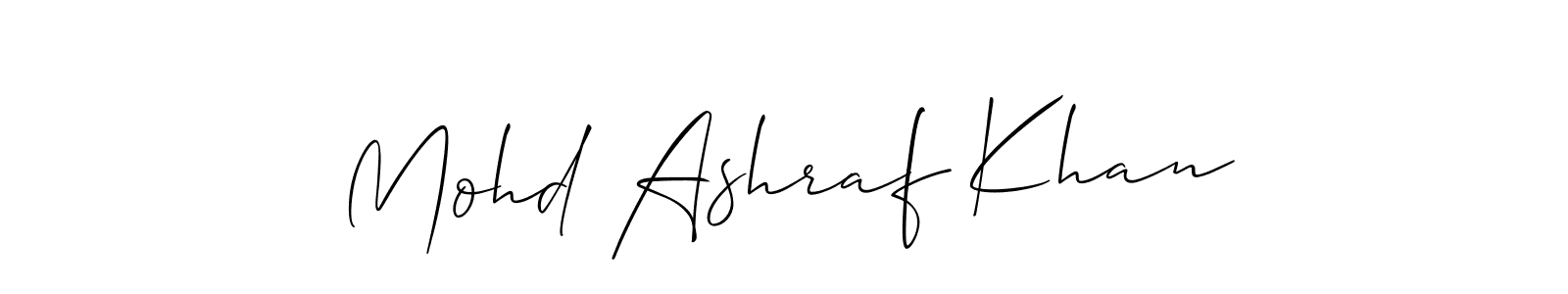 It looks lik you need a new signature style for name Mohd Ashraf Khan. Design unique handwritten (Allison_Script) signature with our free signature maker in just a few clicks. Mohd Ashraf Khan signature style 2 images and pictures png