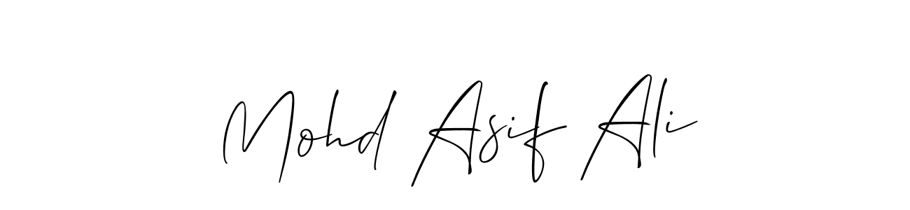 Make a short Mohd Asif Ali signature style. Manage your documents anywhere anytime using Allison_Script. Create and add eSignatures, submit forms, share and send files easily. Mohd Asif Ali signature style 2 images and pictures png