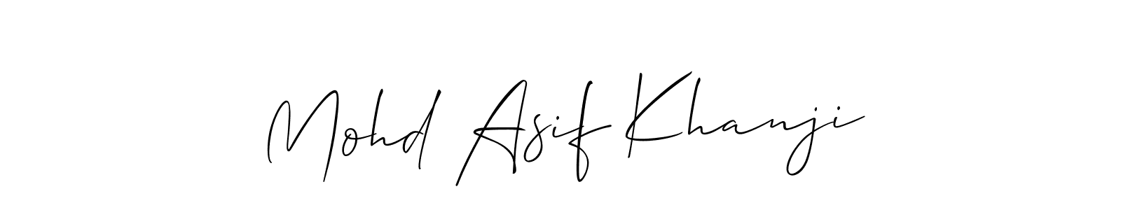 Design your own signature with our free online signature maker. With this signature software, you can create a handwritten (Allison_Script) signature for name Mohd Asif Khanji. Mohd Asif Khanji signature style 2 images and pictures png