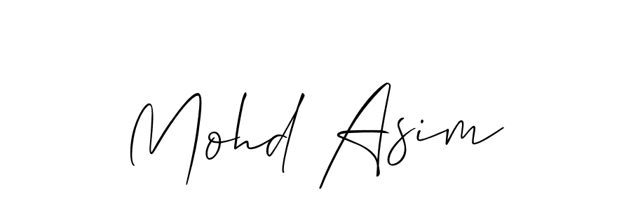 Also You can easily find your signature by using the search form. We will create Mohd Asim name handwritten signature images for you free of cost using Allison_Script sign style. Mohd Asim signature style 2 images and pictures png