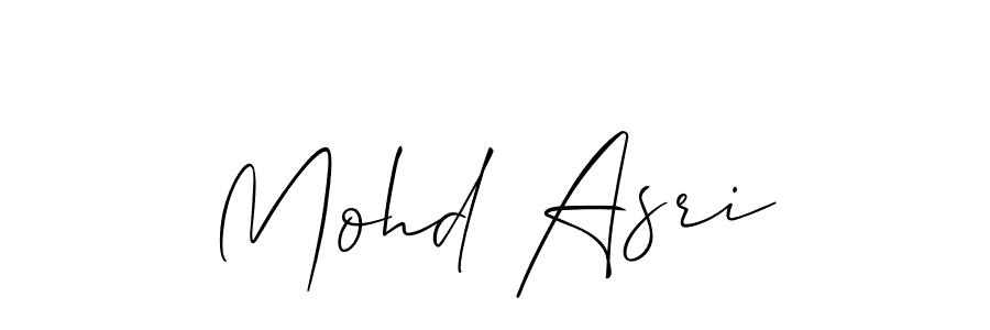 Make a beautiful signature design for name Mohd Asri. With this signature (Allison_Script) style, you can create a handwritten signature for free. Mohd Asri signature style 2 images and pictures png