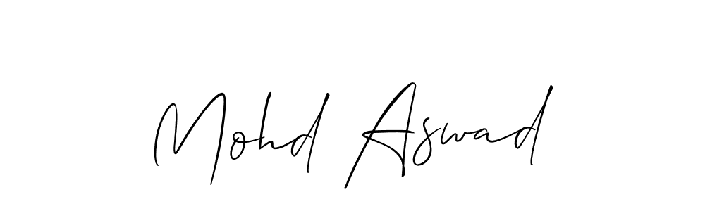 Use a signature maker to create a handwritten signature online. With this signature software, you can design (Allison_Script) your own signature for name Mohd Aswad. Mohd Aswad signature style 2 images and pictures png