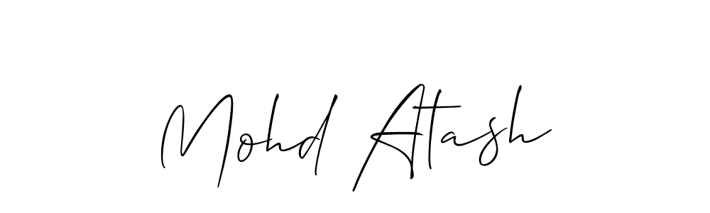 Allison_Script is a professional signature style that is perfect for those who want to add a touch of class to their signature. It is also a great choice for those who want to make their signature more unique. Get Mohd Atash name to fancy signature for free. Mohd Atash signature style 2 images and pictures png