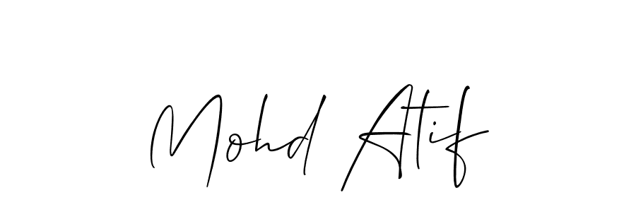 You should practise on your own different ways (Allison_Script) to write your name (Mohd Atif) in signature. don't let someone else do it for you. Mohd Atif signature style 2 images and pictures png