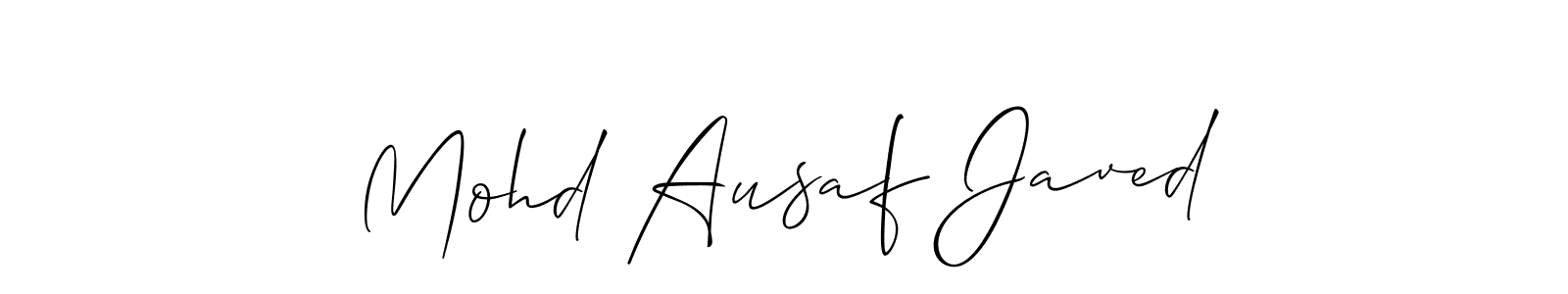 Also we have Mohd Ausaf Javed name is the best signature style. Create professional handwritten signature collection using Allison_Script autograph style. Mohd Ausaf Javed signature style 2 images and pictures png