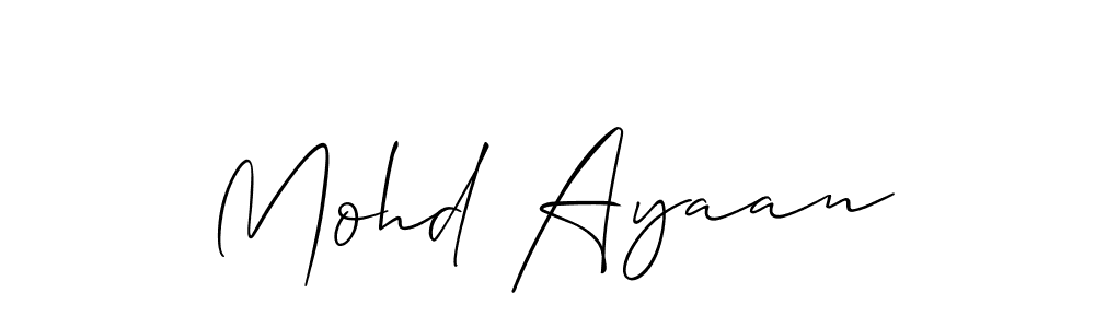 How to Draw Mohd Ayaan signature style? Allison_Script is a latest design signature styles for name Mohd Ayaan. Mohd Ayaan signature style 2 images and pictures png