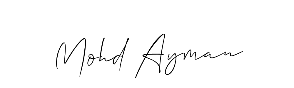 Allison_Script is a professional signature style that is perfect for those who want to add a touch of class to their signature. It is also a great choice for those who want to make their signature more unique. Get Mohd Ayman name to fancy signature for free. Mohd Ayman signature style 2 images and pictures png