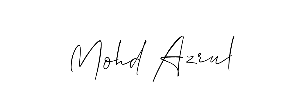 Make a beautiful signature design for name Mohd Azrul. With this signature (Allison_Script) style, you can create a handwritten signature for free. Mohd Azrul signature style 2 images and pictures png