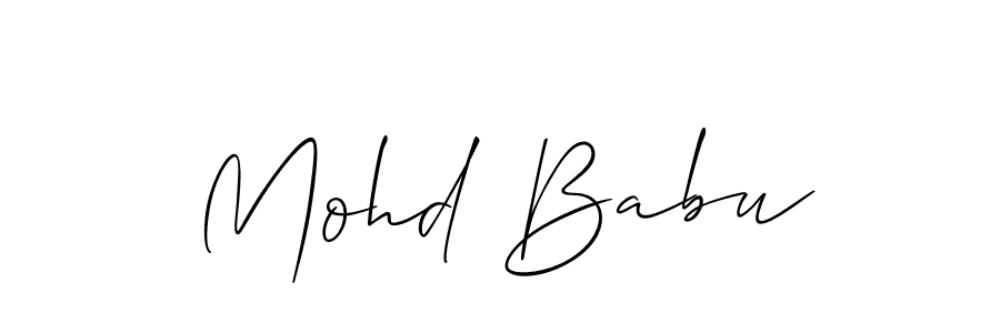 Use a signature maker to create a handwritten signature online. With this signature software, you can design (Allison_Script) your own signature for name Mohd Babu. Mohd Babu signature style 2 images and pictures png