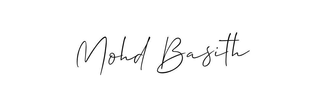 How to make Mohd Basith name signature. Use Allison_Script style for creating short signs online. This is the latest handwritten sign. Mohd Basith signature style 2 images and pictures png