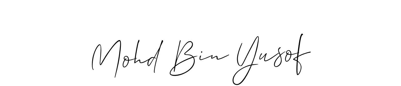 Make a beautiful signature design for name Mohd Bin Yusof. Use this online signature maker to create a handwritten signature for free. Mohd Bin Yusof signature style 2 images and pictures png