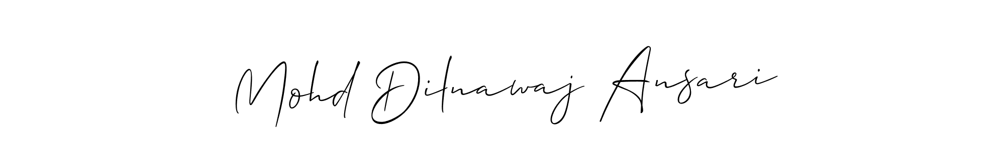 if you are searching for the best signature style for your name Mohd Dilnawaj Ansari. so please give up your signature search. here we have designed multiple signature styles  using Allison_Script. Mohd Dilnawaj Ansari signature style 2 images and pictures png