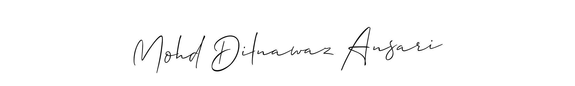 Allison_Script is a professional signature style that is perfect for those who want to add a touch of class to their signature. It is also a great choice for those who want to make their signature more unique. Get Mohd Dilnawaz Ansari name to fancy signature for free. Mohd Dilnawaz Ansari signature style 2 images and pictures png