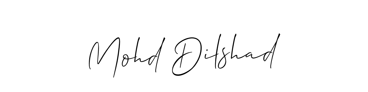 if you are searching for the best signature style for your name Mohd Dilshad. so please give up your signature search. here we have designed multiple signature styles  using Allison_Script. Mohd Dilshad signature style 2 images and pictures png