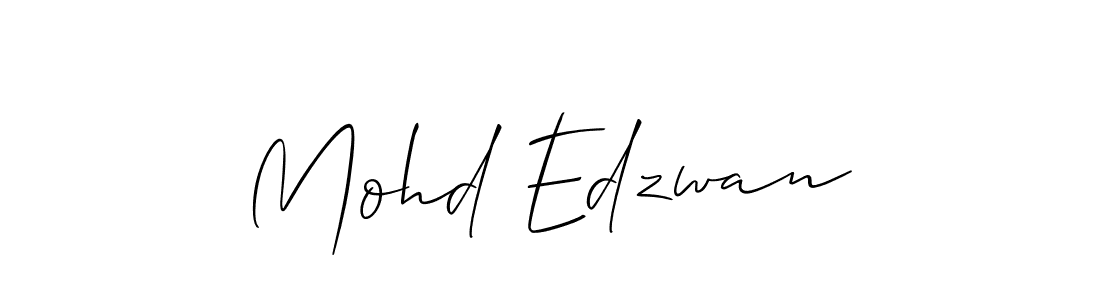 Also we have Mohd Edzwan name is the best signature style. Create professional handwritten signature collection using Allison_Script autograph style. Mohd Edzwan signature style 2 images and pictures png