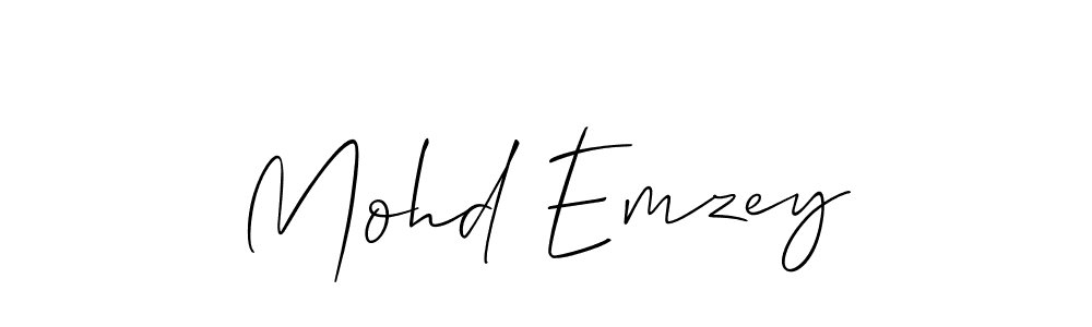 You should practise on your own different ways (Allison_Script) to write your name (Mohd Emzey) in signature. don't let someone else do it for you. Mohd Emzey signature style 2 images and pictures png