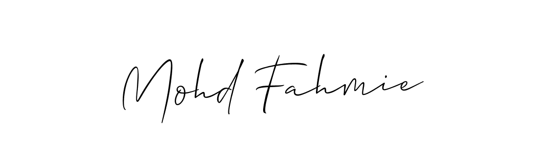How to make Mohd Fahmie signature? Allison_Script is a professional autograph style. Create handwritten signature for Mohd Fahmie name. Mohd Fahmie signature style 2 images and pictures png