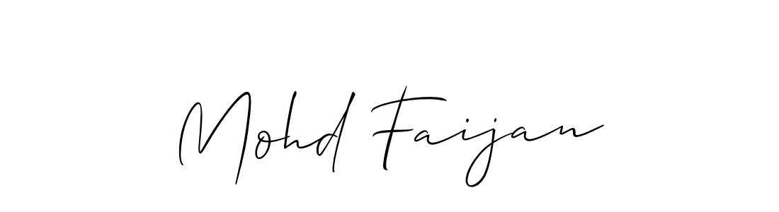 Also You can easily find your signature by using the search form. We will create Mohd Faijan name handwritten signature images for you free of cost using Allison_Script sign style. Mohd Faijan signature style 2 images and pictures png