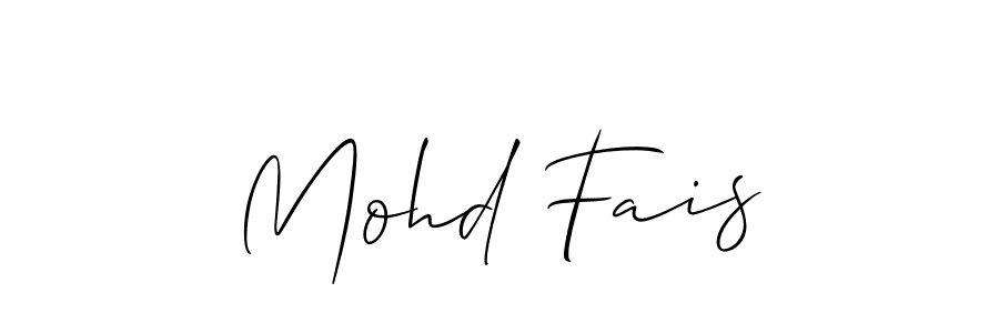 Use a signature maker to create a handwritten signature online. With this signature software, you can design (Allison_Script) your own signature for name Mohd Fais. Mohd Fais signature style 2 images and pictures png