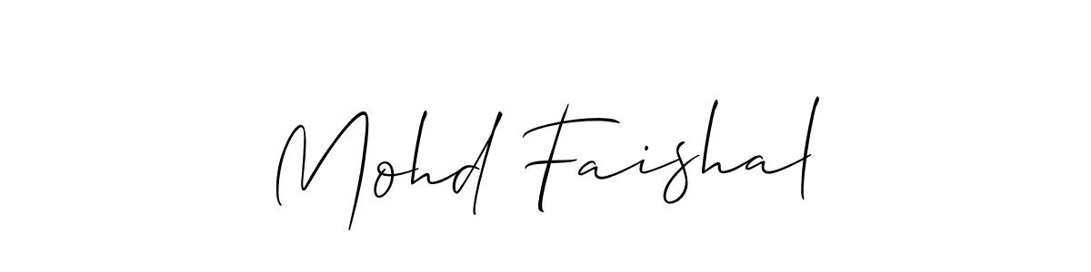 Use a signature maker to create a handwritten signature online. With this signature software, you can design (Allison_Script) your own signature for name Mohd Faishal. Mohd Faishal signature style 2 images and pictures png