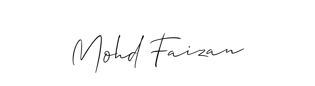 Design your own signature with our free online signature maker. With this signature software, you can create a handwritten (Allison_Script) signature for name Mohd Faizan. Mohd Faizan signature style 2 images and pictures png
