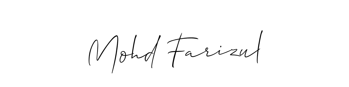 Make a short Mohd Farizul signature style. Manage your documents anywhere anytime using Allison_Script. Create and add eSignatures, submit forms, share and send files easily. Mohd Farizul signature style 2 images and pictures png