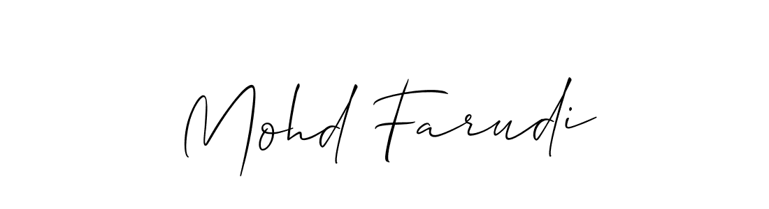 Allison_Script is a professional signature style that is perfect for those who want to add a touch of class to their signature. It is also a great choice for those who want to make their signature more unique. Get Mohd Farudi name to fancy signature for free. Mohd Farudi signature style 2 images and pictures png