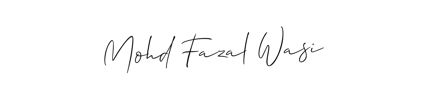 Allison_Script is a professional signature style that is perfect for those who want to add a touch of class to their signature. It is also a great choice for those who want to make their signature more unique. Get Mohd Fazal Wasi name to fancy signature for free. Mohd Fazal Wasi signature style 2 images and pictures png