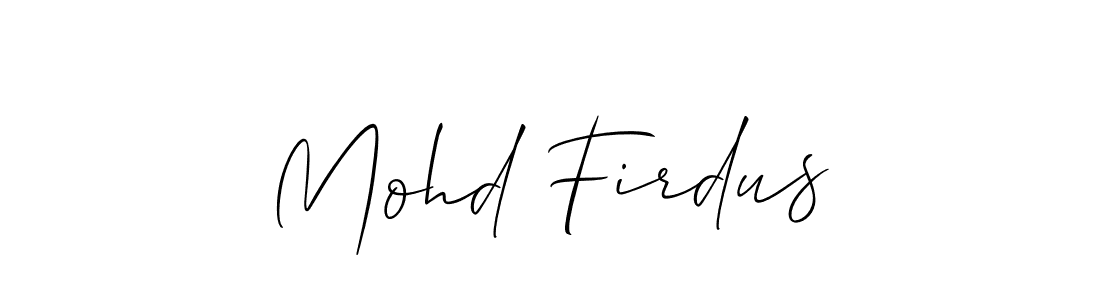 Best and Professional Signature Style for Mohd Firdus. Allison_Script Best Signature Style Collection. Mohd Firdus signature style 2 images and pictures png