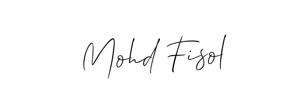 Also we have Mohd Fisol name is the best signature style. Create professional handwritten signature collection using Allison_Script autograph style. Mohd Fisol signature style 2 images and pictures png