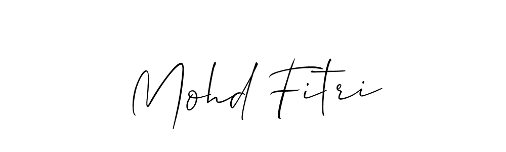 The best way (Allison_Script) to make a short signature is to pick only two or three words in your name. The name Mohd Fitri include a total of six letters. For converting this name. Mohd Fitri signature style 2 images and pictures png