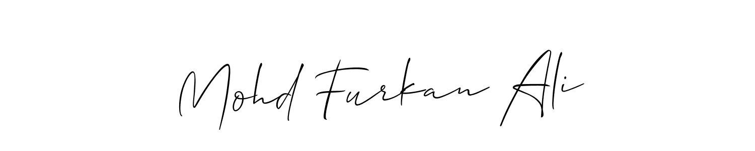 This is the best signature style for the Mohd Furkan Ali name. Also you like these signature font (Allison_Script). Mix name signature. Mohd Furkan Ali signature style 2 images and pictures png