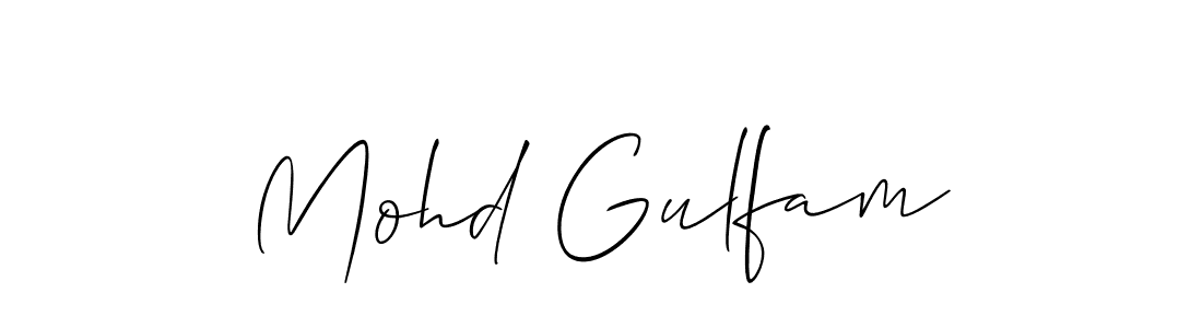 How to make Mohd Gulfam name signature. Use Allison_Script style for creating short signs online. This is the latest handwritten sign. Mohd Gulfam signature style 2 images and pictures png