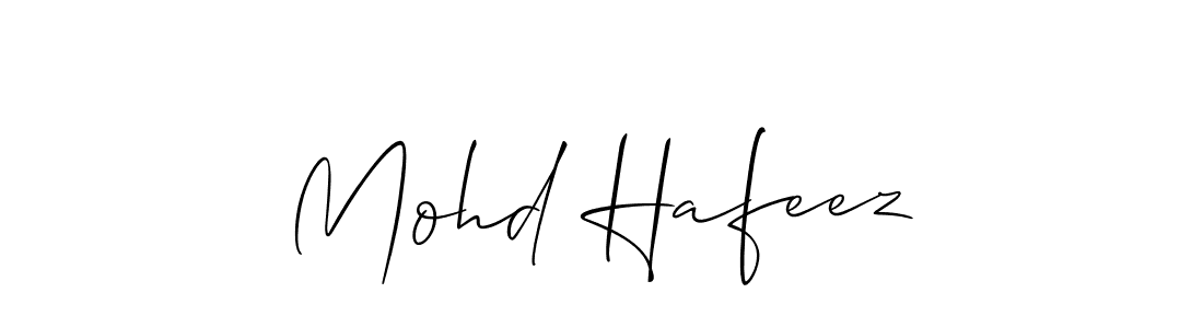 Make a beautiful signature design for name Mohd Hafeez. With this signature (Allison_Script) style, you can create a handwritten signature for free. Mohd Hafeez signature style 2 images and pictures png