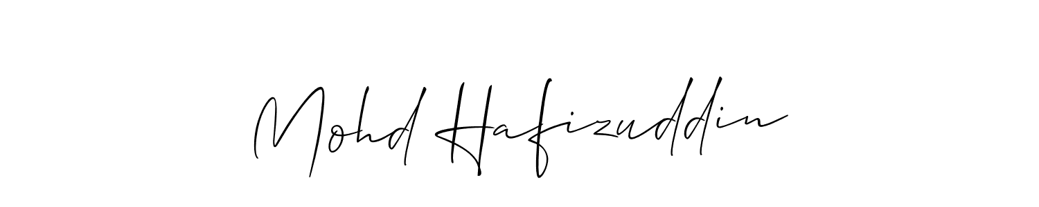 The best way (Allison_Script) to make a short signature is to pick only two or three words in your name. The name Mohd Hafizuddin include a total of six letters. For converting this name. Mohd Hafizuddin signature style 2 images and pictures png