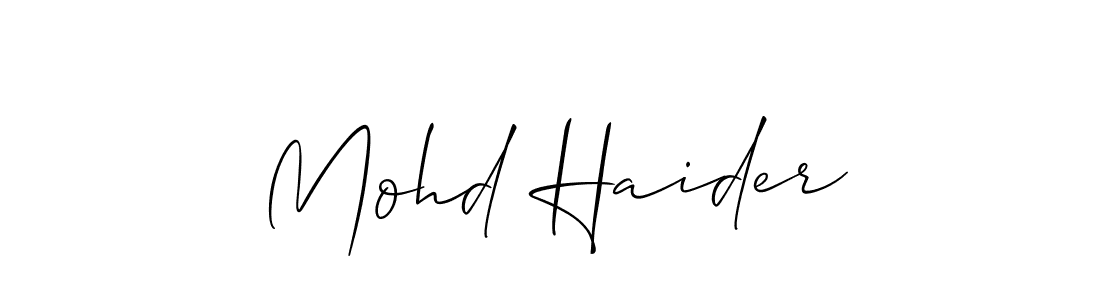 Similarly Allison_Script is the best handwritten signature design. Signature creator online .You can use it as an online autograph creator for name Mohd Haider. Mohd Haider signature style 2 images and pictures png