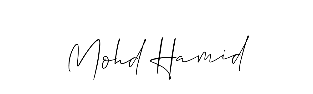 Make a short Mohd Hamid signature style. Manage your documents anywhere anytime using Allison_Script. Create and add eSignatures, submit forms, share and send files easily. Mohd Hamid signature style 2 images and pictures png