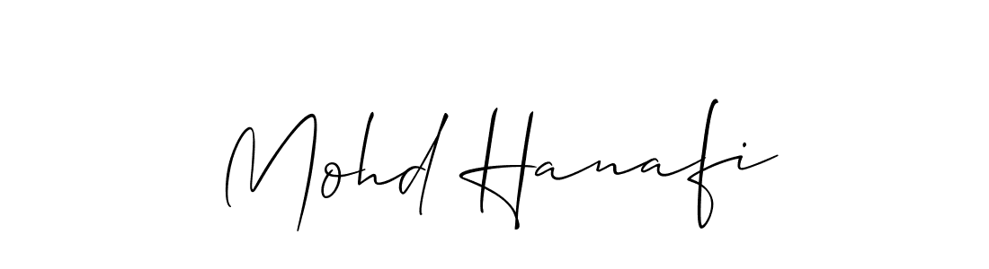 Design your own signature with our free online signature maker. With this signature software, you can create a handwritten (Allison_Script) signature for name Mohd Hanafi. Mohd Hanafi signature style 2 images and pictures png