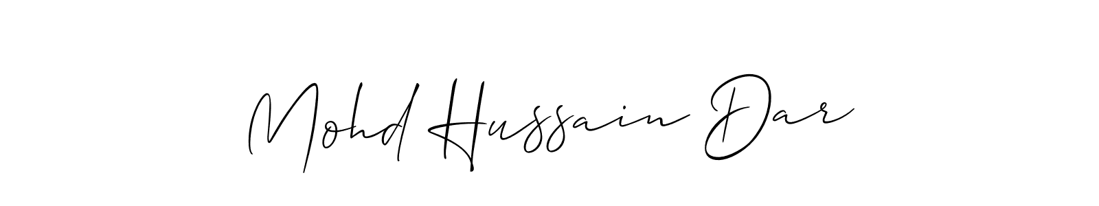 It looks lik you need a new signature style for name Mohd Hussain Dar. Design unique handwritten (Allison_Script) signature with our free signature maker in just a few clicks. Mohd Hussain Dar signature style 2 images and pictures png