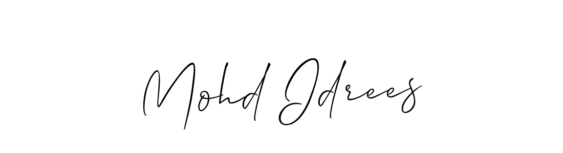 Also You can easily find your signature by using the search form. We will create Mohd Idrees name handwritten signature images for you free of cost using Allison_Script sign style. Mohd Idrees signature style 2 images and pictures png