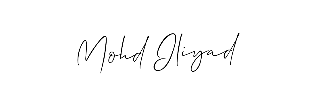 Make a beautiful signature design for name Mohd Iliyad. With this signature (Allison_Script) style, you can create a handwritten signature for free. Mohd Iliyad signature style 2 images and pictures png