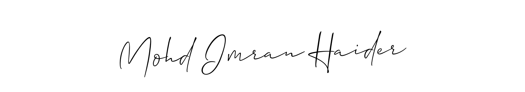 This is the best signature style for the Mohd Imran Haider name. Also you like these signature font (Allison_Script). Mix name signature. Mohd Imran Haider signature style 2 images and pictures png