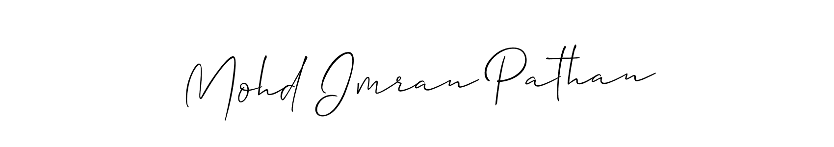 Also You can easily find your signature by using the search form. We will create Mohd Imran Pathan name handwritten signature images for you free of cost using Allison_Script sign style. Mohd Imran Pathan signature style 2 images and pictures png