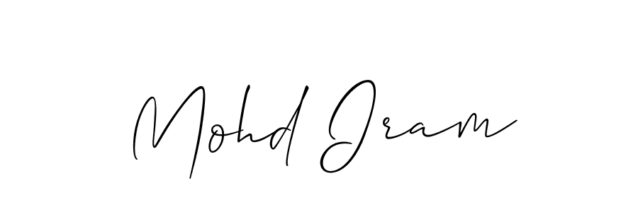 The best way (Allison_Script) to make a short signature is to pick only two or three words in your name. The name Mohd Iram include a total of six letters. For converting this name. Mohd Iram signature style 2 images and pictures png